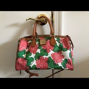 Dooney & Bourke Red Hydrangea Satchel